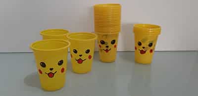 Cumpleaños pokemon vasos plastico